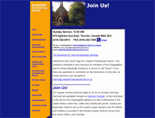 Tablet Screenshot of leasidepresbyterianchurch.ca